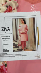 Ziva Elegant Dhanak 3PC Winter Suit with Pashmina Shawl