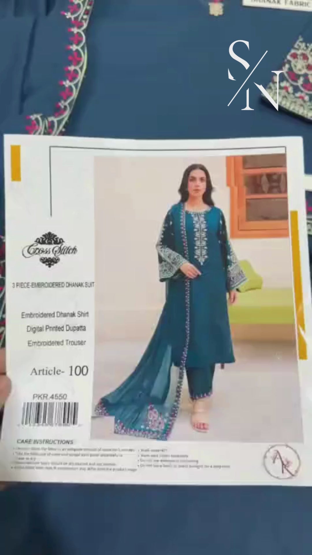 Cross Stitch -Exuclsive Airjet Dhanak Embroidered 3PC Winter Collection