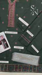 BAREEZE PREMIUM DHANAK – Full Heavy Embroidered Winter Set