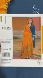 A Sling Premium Winter Dhanak 3PC Unstitched Fabric with Pashmina