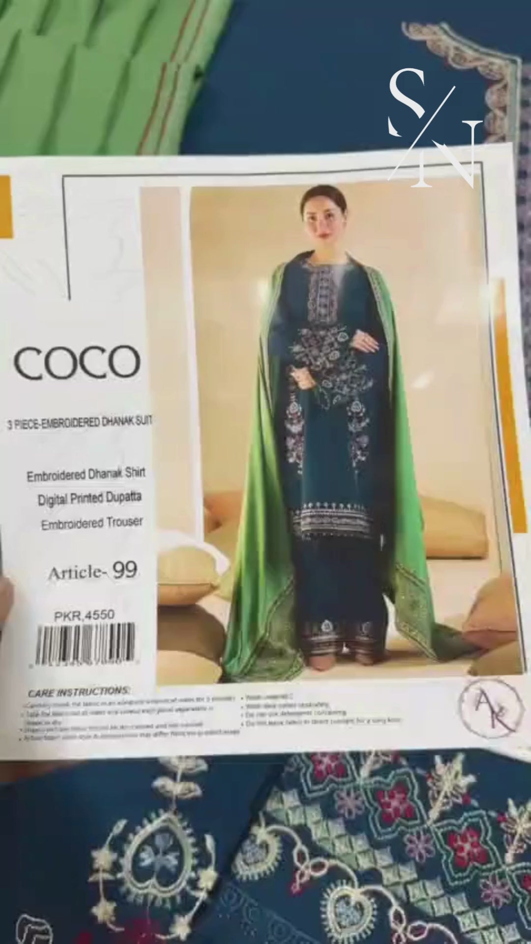 COCO - Dhanak Heavy Embroidered Winter Suit (3PC)