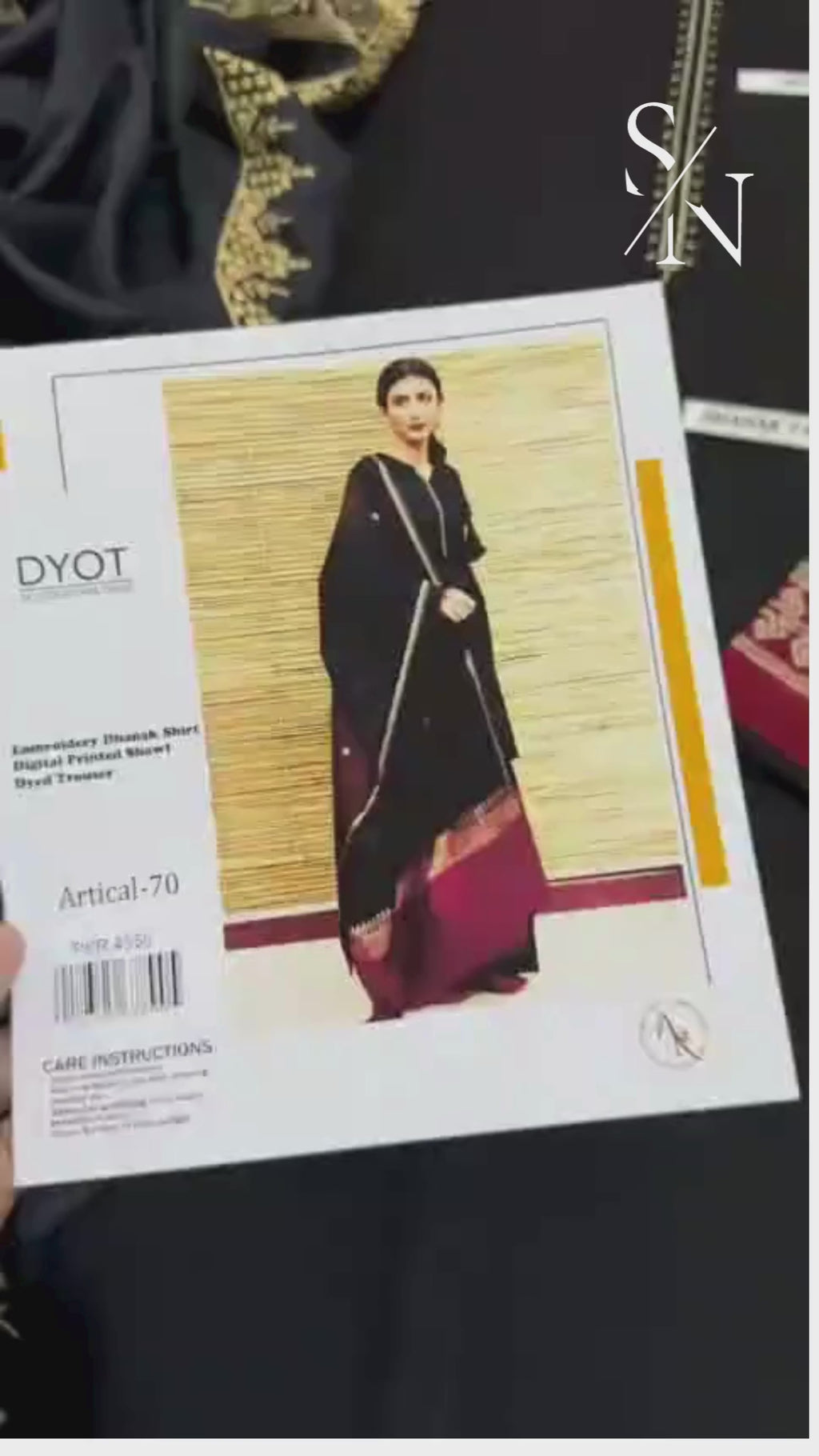 DYOT Winter Dhanak 3PC Embroidered Suit with Pashmina Shawl