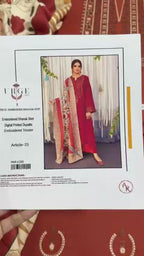 URGE Signature Dhanak 3PC Unstitched Fabric with Digital Pashmina