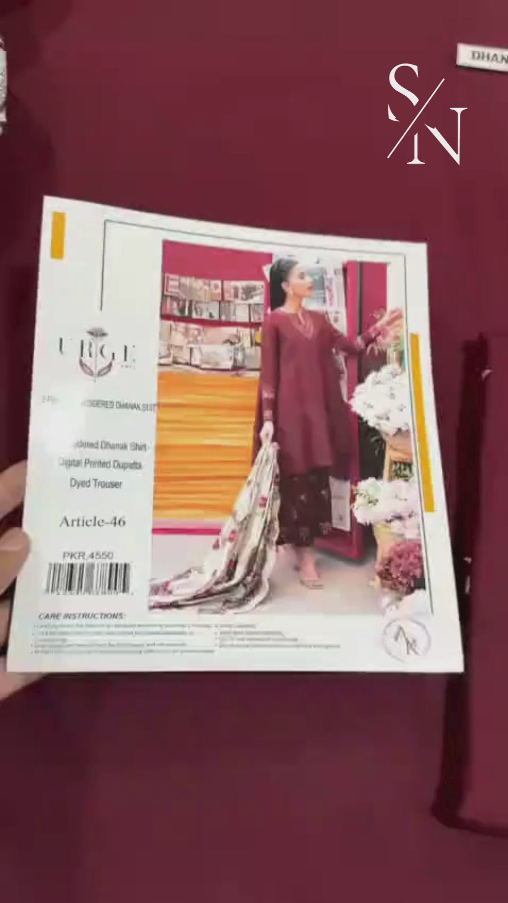 URGE Premium Dhanak 3PC Unstitched Fabric with Digital Pashmina Shawl