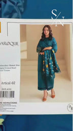 BAROQUE Premium Winter Dhanak 3PC Unstitched Fabric with Pashmina